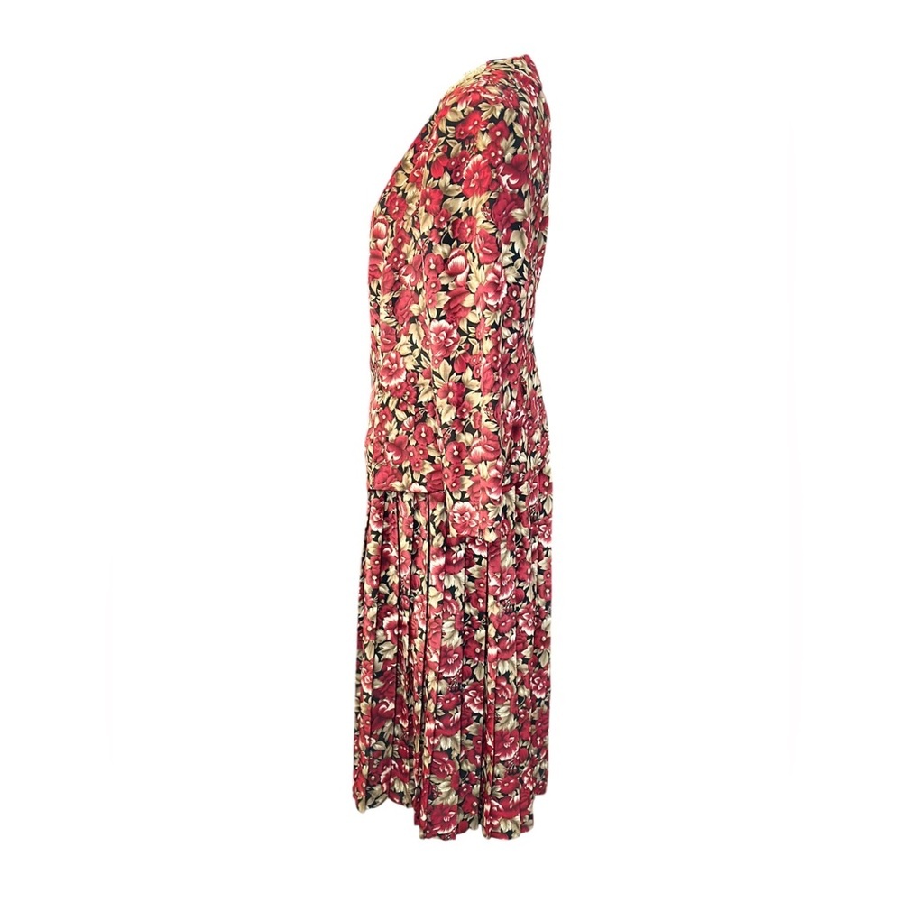 Vintage Volup Leslie Fay Women's Petite Floral Dress Size 16WP - Picture 4 of 15